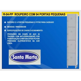 Roupeiro 04 Portas Pequenas
